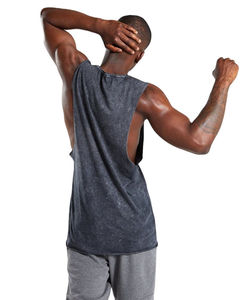 High quality <b>men</b> Customize and Acid Wash O Neck Regular Fit 100% cotton fabric and Sleeveless Print <b>Knitted</b> gym <b>vest</b> for <b>men</b> - Product Image 3