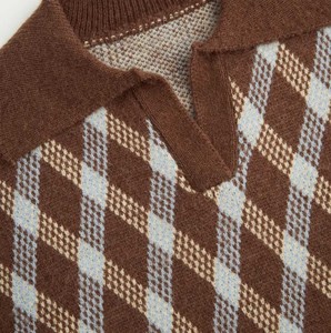 Varsity College Style Knit <b>Sweater</b> Knitted Pattern Jumper Colorful Pullover Winter Fashion for Young Ladies Breathable - Product Image 6