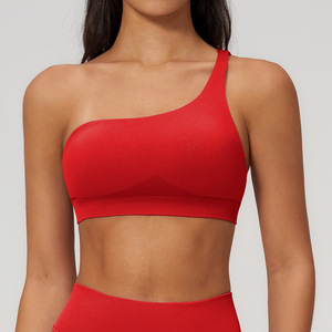 Débardeur de yoga contrasté pour femme avec soutien-gorge de sport push-up, bretelles convertibles, extensible, respirant, antichoc, pour le fitness - Product Image 3