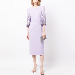 Vestido de Fiesta Elegante y Sexy para Mujer, de Alta Calidad, a la Moda, Estilo Celebridad - Product Image 1