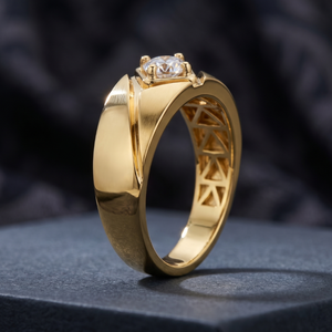 แหวนเพชรเม็ดเดี่ยวสั่งทำพิเศษสำหรับผู้หญิง ทองคำขาว 14K |   แหวนหมั้นทรงสี่เหลี่ยมหรูหรา ชุบโรเดียม - Product Image 1