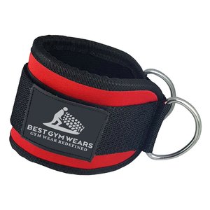 Sangles de cheville en néoprène rembourrées pour la musculation, avec anneaux en D réglables pour fixation de câble, entraînement de fitness en salle de sport - Product Image 4
