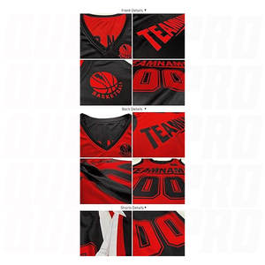 Maillot et short de basketball personnalisés rose et noir en polyester, respirants et à séchage rapide, pour l'entraînement sportif, grande taille - Product Image 4