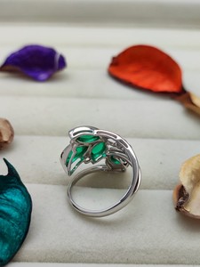 Genuine 925 Sterling Silver <b>Rings</b> Vintage <b>Mens</b> <b>Rings</b> <b>with</b> Green Red Original Agate <b>Stone</b> Retro Hollow Design Direct From India - Product Image 2