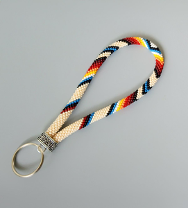 Handmade Women's Trendy Beaded Wrist Keychain <b>Lanyard</b> with Colorful By HF Crafts - Product Image 5