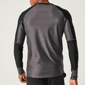Camiseta de Buceo Unisex de Manga Larga con Cuello Redondo, Negra y Gris, de Poliéster Transpirable, Chaqueta de Neopreno para Adultos, para Todas las Estaciones - Product Image 3