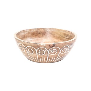 Tazón de Madera de Mango Blanqueada Hecho a Mano, Ecológico, Redondo, Decorativo, para Servir, para Decoración de Cocina, Tamaño y Logotipo Personalizables - Product Image 5