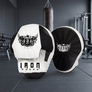 Pro Focus High-Performance Real/Artificial Leather Boxing Mitts Hook Loop Closure Digital Print Custom Logo Combo Martial Arts - Product Image 2