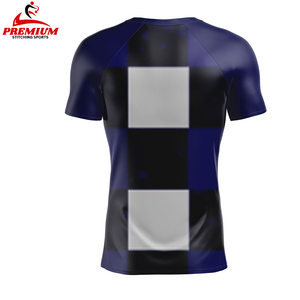 เสื้อแรชการ์ดแห้งเร็วสำหรับเล่นเซิร์ฟ ว่ายน้ำ แขนสั้น แขนยาว แบบรัดรูป สำหรับออกกำลังกาย ฟิตเนส ยิม รับสกรีนโลโก้ ป้องกันรังสียูวี ชุดกีฬา ขายส่ง - Product Image 4