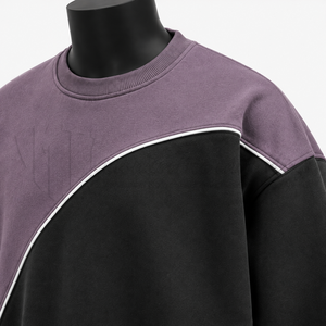 Sudadera de cuello redondo con bloques de color para hombre, sudadera informal personalizada, sudadera de algodón y forro polar, fabricante de sudaderas estilo streetwear - Product Image 6