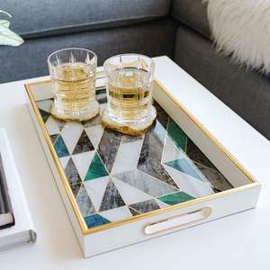 Bandeja Blanca de Lujo con Impresión UV Personalizada de Fábrica, Bandeja de Servicio de Alta Calidad para Restaurantes - Product Image 4