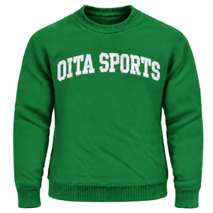 Custom Kelly <b>Green</b> <b>Men</b> Crew Neck Sweater Long Sleeve Warm Knit Pullover Casual Winter <b>Jumper</b> Ribbed Cuffs with Raised Chest - Product Image 1