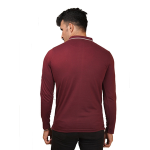 Polo de Manga Larga para Hombre, Color Sólido, Tejido de Punto, Corte Regular Informal, Transpirable, Diseño de Jersey de Algodón 2027 - Product Image 5