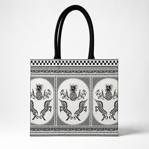 Custom Logo Printed Cotton Canvas Tote Bag 38x33x11 cm Black Gusset Reusable Shopping Promotional Wholesale Exporter OEM ODM B2B - Product Image 3