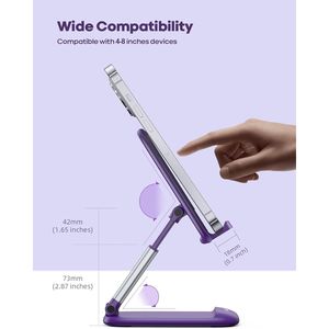 Support de téléphone portable violet foncé pour bureau – Accessoire de bureau indispensable pour iPhone 17 15 – Excellent cadeau - Product Image 4