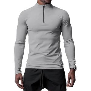 Nueva y elegante camisa de compresión personalizada de alta calidad para hombres, la ropa de entrenamiento más vendida, delgada, al por mayor, personalizada, Rash Guard para hombres - Product Image 4
