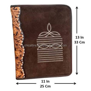 Maletín de cuero de ante para botas A4, carpeta de presentación, organizador, Cartera de conferencias, bolsa para documentos, maletín, carpeta de archivos - Product Image 2