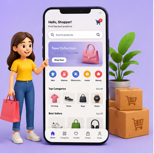 Plataforma Moderna de Comercio Electrónico, Gestión de Productos, Seguimiento de Inventario, Análisis de Interacción con el Cliente, Compras Seguras, Android, iOS, Web - Product Image 1