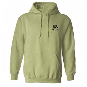 Sweat-shirt à capuche GYM Active pour homme, couleur unie, en molleton bouclette respirant, coupe classique, logo frontal, vêtement d'hiver, vente en gros, 100 % coton - Product Image 1