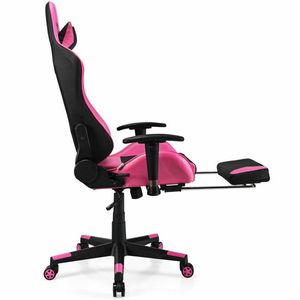 Sedia da Gaming Ergonomica in Pelle PU con USB, Massaggio, Cuscino Lombare e Poggiapiedi, Sedia Girevole da Ufficio/Computer con Imbottitura in Schiuma - Product Image 6