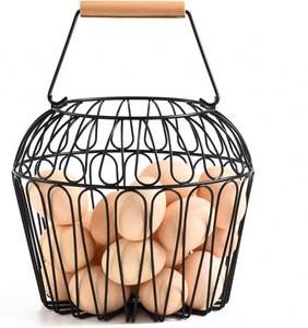 Metal Wire Storage <b>Basket</b> Bowl Shape With Handle For Kitchen Food Storage Rustic Design - Product Image 3