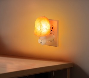 Lámpara Nocturna de Sal Rosa del Himalaya, Feng Shui, Portátil, Hecha a Mano, Decoración Navideña para el Hogar con Enchufe con Certificación CE - Product Image 5