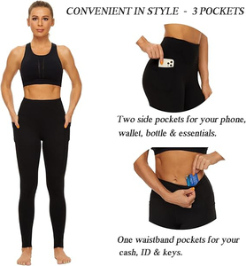 Leggings de sport pour femmes, longueur intégrale, avec logo personnalisé, tissu compressif doux pour le fitness et les activités décontractées - Product Image 5