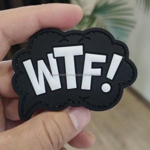 Nouveaux patchs en caoutchouc de transfert de chaleur personnalisés à la mode Badges en PVC Étiquettes Toile imprimée Dentelle Style à coudre Tissu sergé fiable - Product Image 3