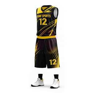 Uniformes de Baloncesto Transpirables de Último Diseño, Talla Grande, Logotipo Personalizado, Color Sólido, 100% Poliéster, Absorbentes de Humedad - Product Image 2