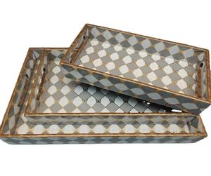 Plateau de service en MDF à prix d'usine, avec impression émaillée, artisanat naturel, personnalisé pour le thé, le petit-déjeuner, les aliments, l'hôtellerie - Product Image 3