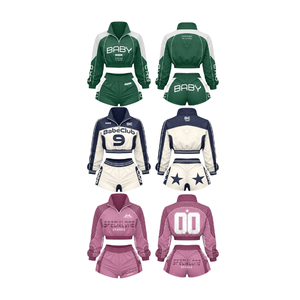 Ensemble sweat à capuche et short 2 pièces pour filles |   Survêtement de sport pour bébé |   Impression graphique personnalisée, usine OEM - Product Image 1