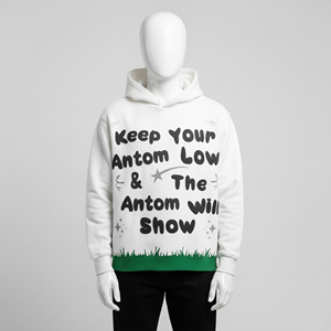 เสื้อฮู้ดซิปเต็มตัวราคาสมเหตุสมผล สไตล์ฮิปฮอป สีดำฟอกย้อม แบบสั่งทำพิเศษ พร้อมลายพิมพ์นูน - Product Image 3