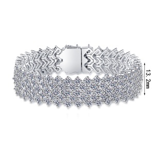 Bracelet gourmette en argent 925 avec diamants certifiés de laboratoire, chaîne tennis légère et sertie, bijoux de luxe pour homme, cadeau tendance - Product Image 6