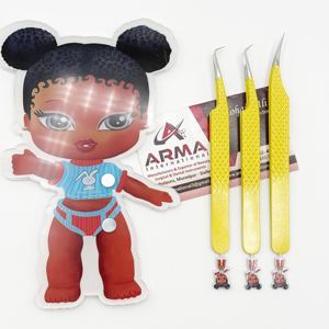 Professional Customized Eyelash Extension Tweezers Sustainable Stainless Steel Custom Logo Smooth <b>Precision</b> Durable Pointed Tip - Product Image 6