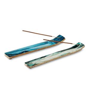 Soporte de palo de incienso antiolor ecológico de madera y juego de recogedor de cenizas para decoración del hogar indio de ZAMZAM IMPEX - Product Image 1