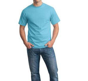 T-shirt unisexe blanc col rond 100% coton manches courtes coupe slim, prix abordable, pour homme, décontracté, uni, teint, à personnaliser - Product Image 2