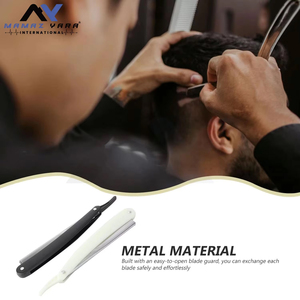 Couteau de barbier pliant de qualité supérieure, rasoir en acier inoxydable à bord droit pour la barbe, pour hommes et coiffeurs professionnels - Product Image 3