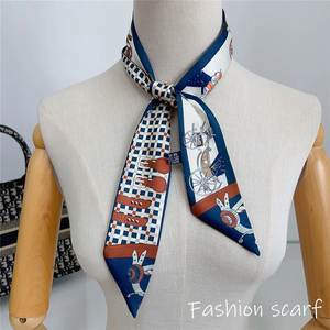 Novedad de moda para mujer, superventas: Cinta decorativa versátil con diseño de carruaje de calabaza, para bolsos, diademas y como pañuelo pequeño de seda - Product Image 4