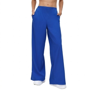 Pantalon de yoga taille mi-haute à jambe droite pour femme, couleur unie, idéal pour le sport et le fitness - Product Image 1