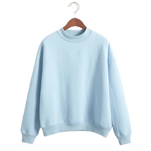 Sudadera informal de manga larga para mujer, jersey de Color sólido con cuello redondo para otoño y primavera, Tops de tela de punto, estilo de lana fina - Product Image 2