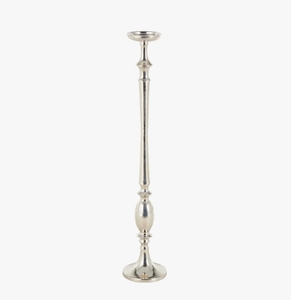 Wholesale <b>Tall</b> Polished Silver Metal Pillar Candle Holder Classic Turned Spindle <b>Candlestick</b> Stand Wedding Table Centerpiece Dec - Product Image 2