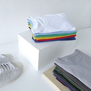 T-shirt formel pour homme à manches courtes 100% coton tricoté uni, haute densité, qualité supérieure, vente en gros, promotion estivale - Product Image 6