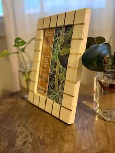 Luxury Handmade Bone Inlay Photo Frame White Bone Mosaic Picture Frame Gold Accent Decorative Tabletop Display Frame Custom <b>Home</b> - Product Image 4