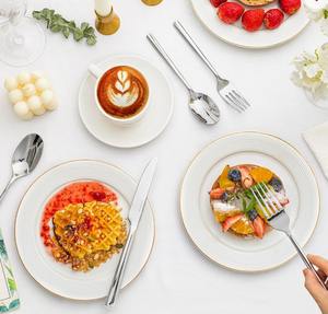 Juego de cubiertos de acero inoxidable sostenible de alta calidad, ideal para hoteles, bodas y fiestas a un precio económico. - Product Image 2