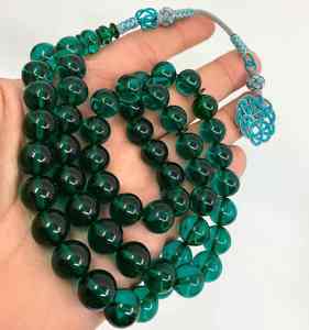 Rosario Musulmán de 99 Cuentas Acrílicas, Collar de Oración con Borla, Gran Venta |   Artesanía Hecha a Mano Inspirada en Piedras Semipreciosas - Product Image 2