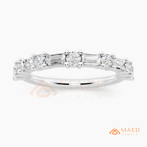 925 Sterling <b>Silver</b> Moissanite <b>Eternity</b> <b>Ring</b> Lab Grown Diamond Wedding Band Oval Cut Engagement <b>Ring</b> Women - Product Image 5