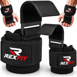 Ganchos de levantamiento de pesas al por mayor con soporte para muñeca para entrenamiento físico y días de tracción intensa, fabricante mayorista de marca privada para gimnasios - Product Image 1