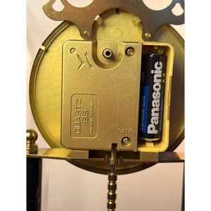 Brass Desk <b>Clock</b> Circular Traditional Design Quartz Movement Battery Operated Needle Display Hourly <b>Chiming</b> - Product Image 6