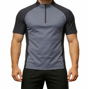 เสื้อวิ่งผู้ชายคุณภาพสูง ป้องกันลม สำหรับฤดูร้อน ผลิตจากโพลีเอสเตอร์ 100% แห้งเร็ว ระบายอากาศดี ดีไซน์ 2 in 1 - Product Image 4