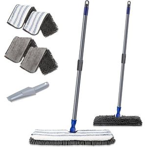 MASTERTOP 360 Two-Sided Microfiber Floor Cleaning System Dust <b>Mop</b> with Stainless Steel Handle Wet/Dry/Microfiber Flat Flip <b>Mops</b> - Product Image 1
